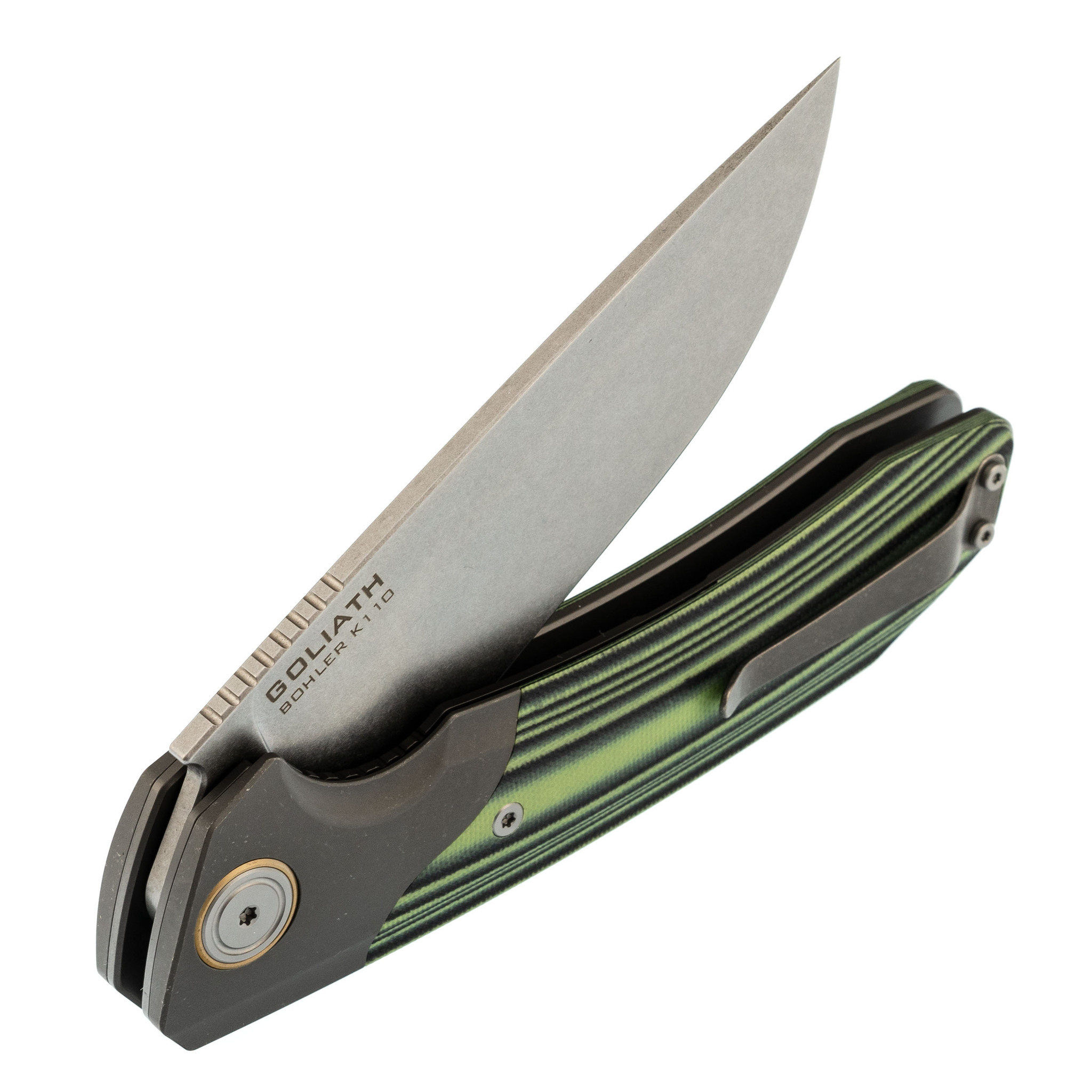 Складной нож Maxace Goliath 2.0. Green, сталь Bohler K110 - фото 4