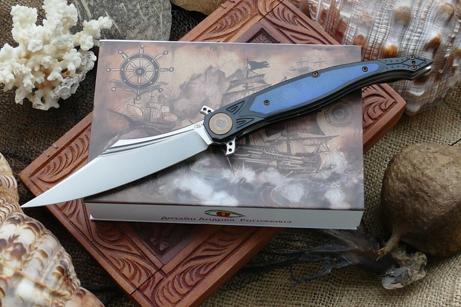 Складной нож Reptilian Билли Бонс-03B, сталь VG-10, рукоять G10/сталь