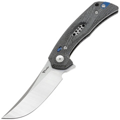 Фото Складной нож Reate PL-7 сатин, сталь Nitro-V, рукоять микарта, черный