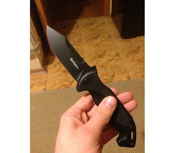 Нож Remington Браво ІІ Tanto Milspec, сталь 440C, рукоять алюминий черный от Ножиков