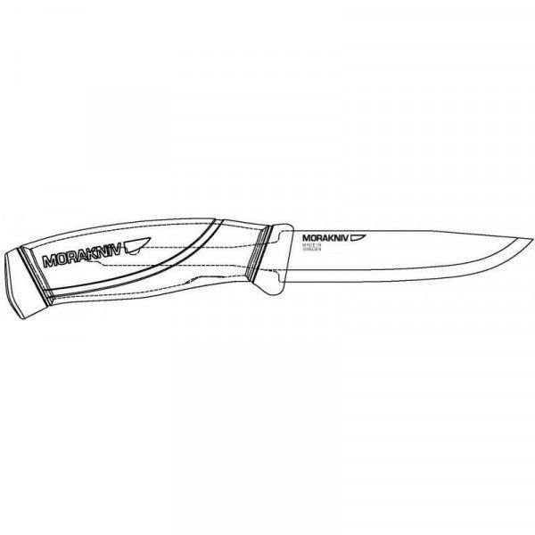 Нож с фиксированным лезвием Morakniv Companion Desert, сталь Sandvik 12С27, рукоять резина/пластик - фото 10