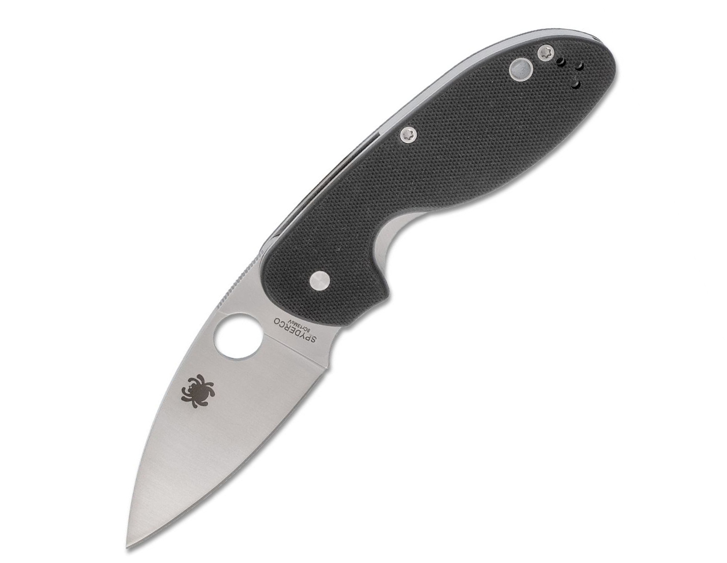 Складной нож Spyderco Efficient - 216GP, сталь 8Cr13MOV Satin Plain, рукоять стеклотекстолит G10, чёрный