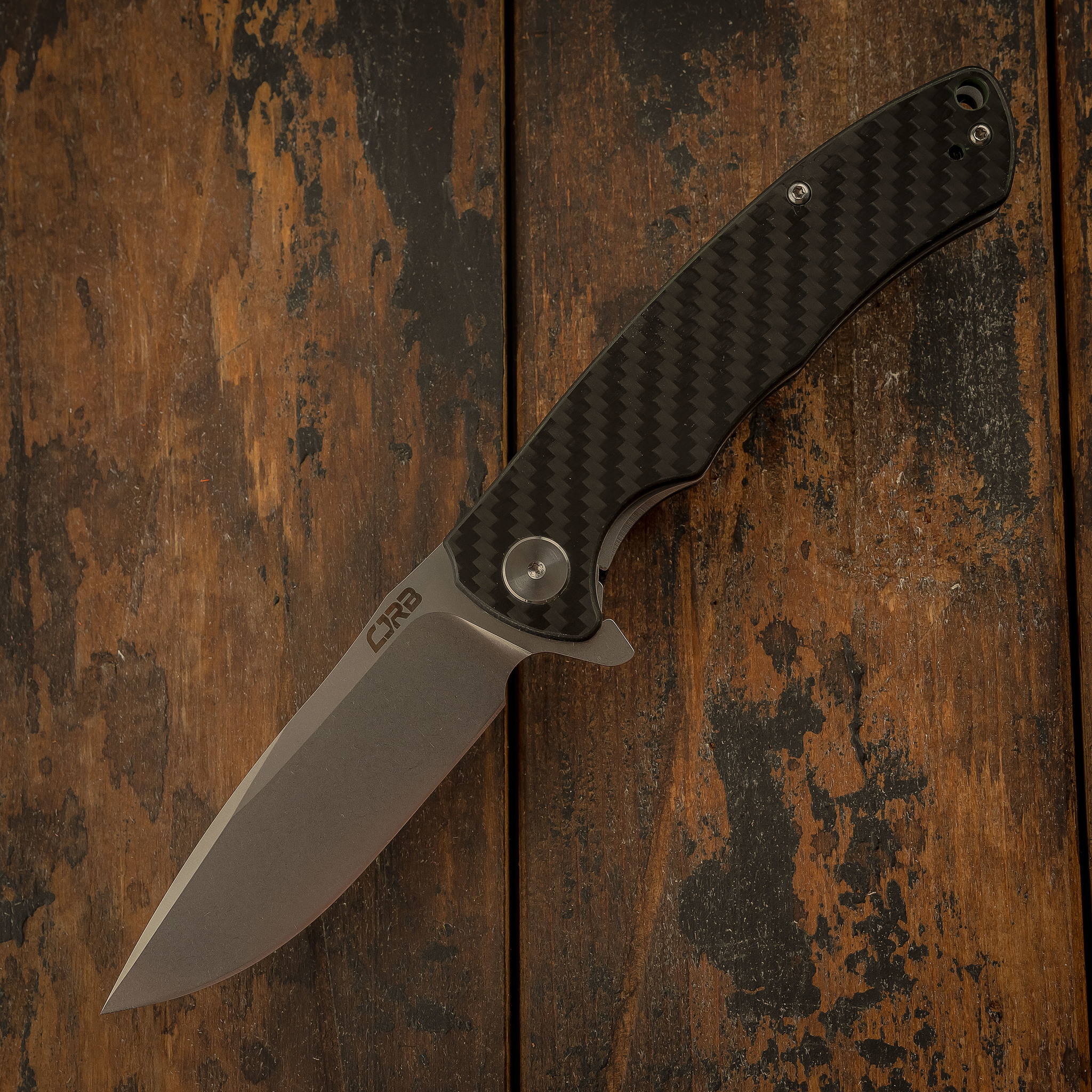 Складной нож CJRB Taiga, сталь D2, карбон - фото 2