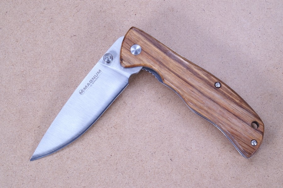 Нож складной Magnum Backpacker, сталь 440A Satin Plain, рукоять дерево, Boker 01EL605 от Ножиков