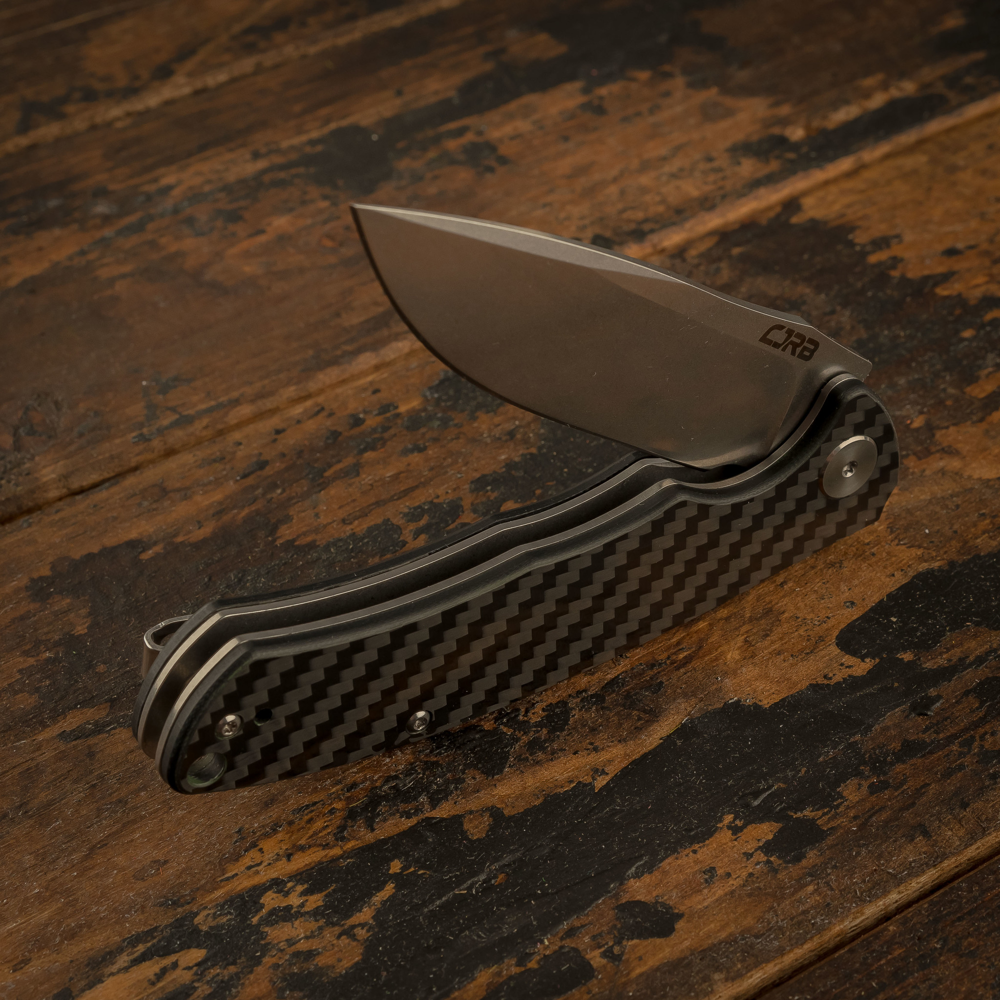 Складной нож CJRB Taiga, сталь D2, карбон - фото 6