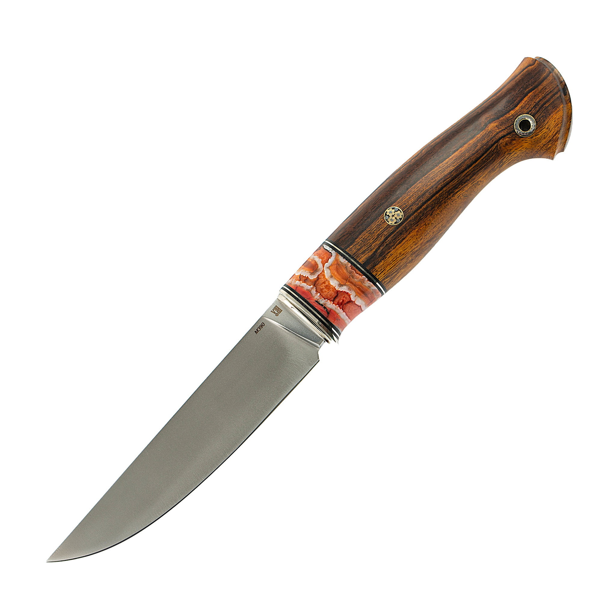Нож Лидер 3, сталь M390, железное дерево, вставка бивень мамонта - фото 1
