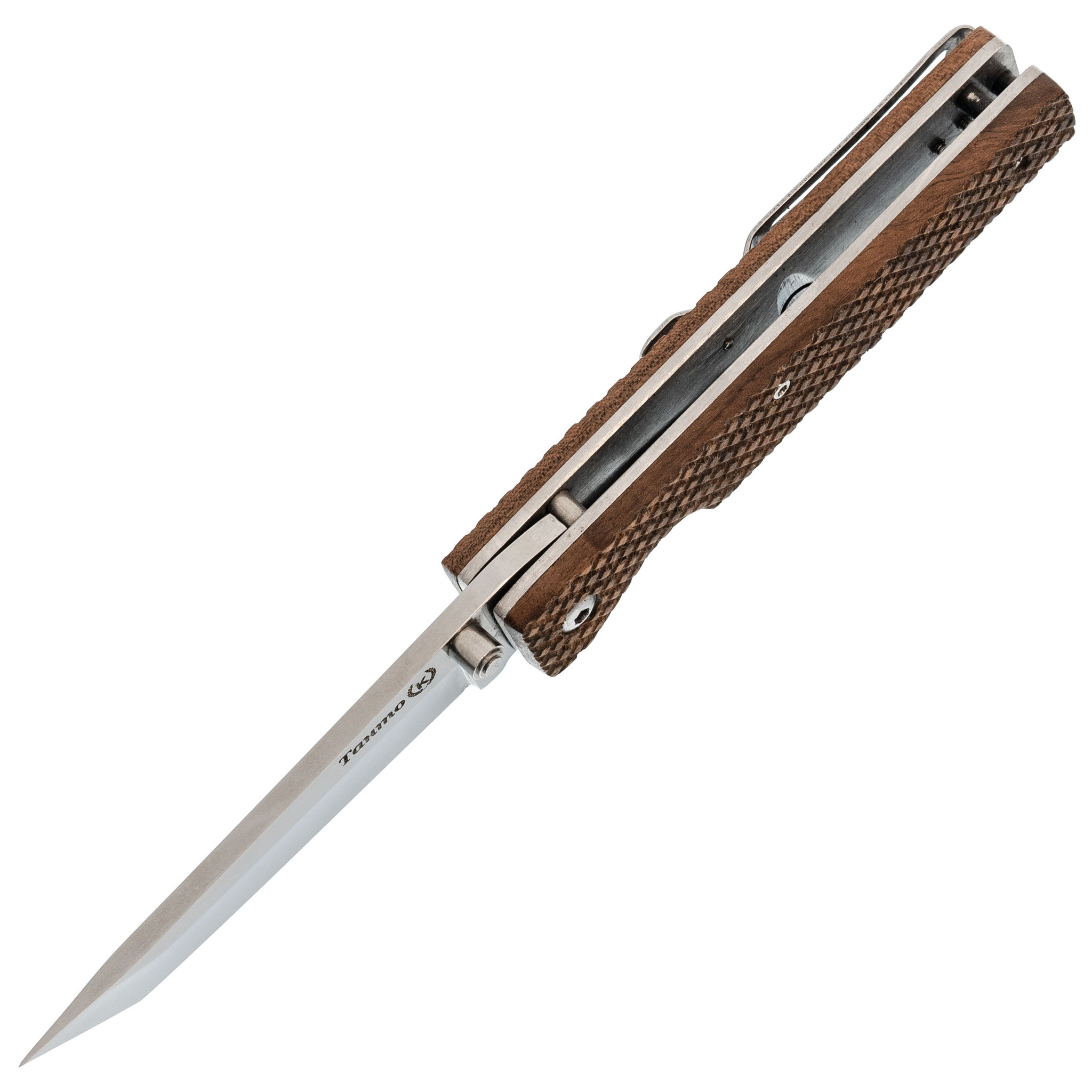 Складной нож Танто, сталь X50CrMoV15, резной орех, Кизляр - фото 2