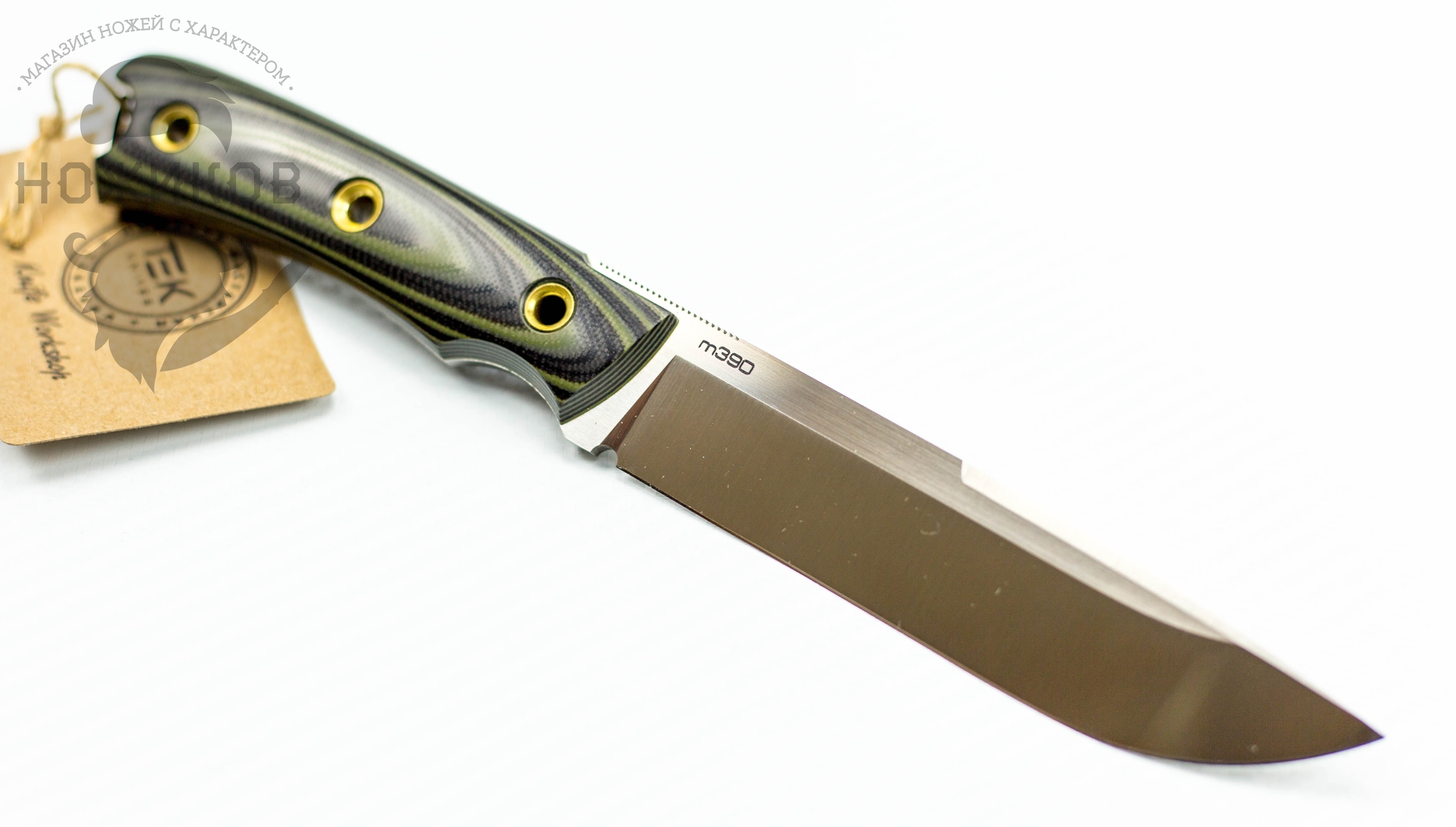 Туристический нож Shark Green, сталь M390