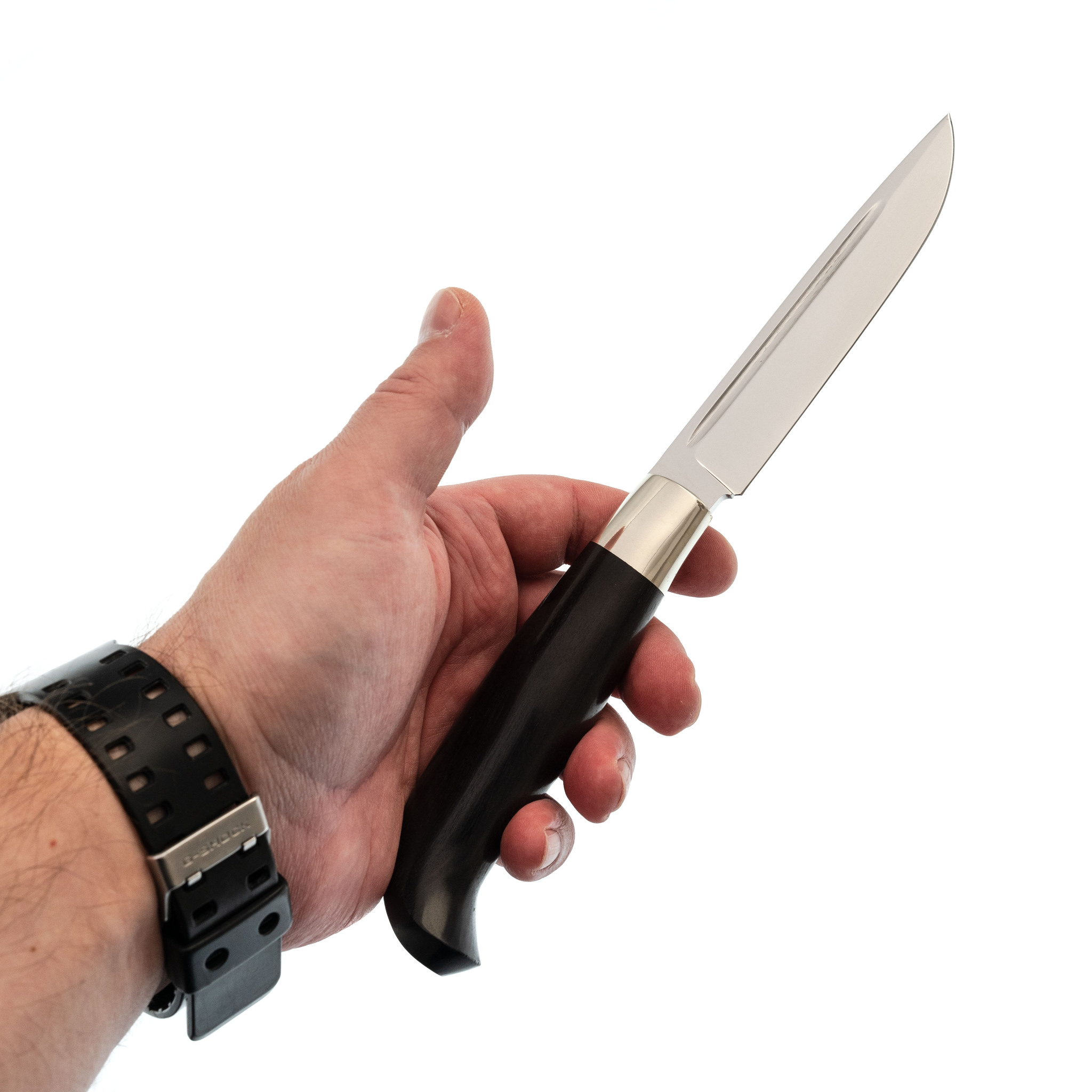 Нож Финка Классика, сталь 95х18, граб, мельхиор - фото 2