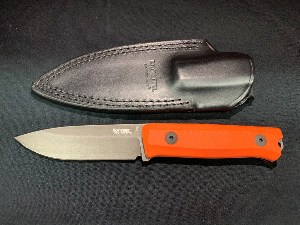 Нож LionSteel Bushcraft-R, сталь Sleipner, рукоять G10, оранжевый