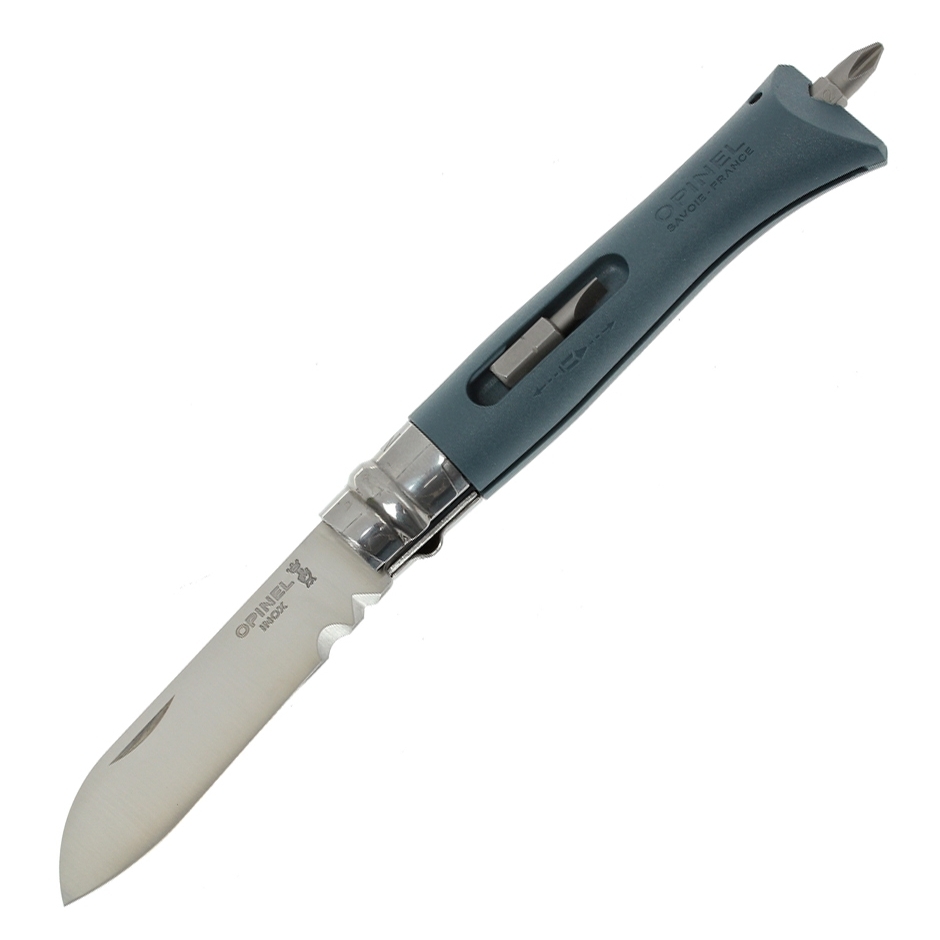 Нож складной Opinel №9 VRI DIY Grey, сталь Sandvik 12C27, рукоять термопластик, серый, 001792 - фото 1