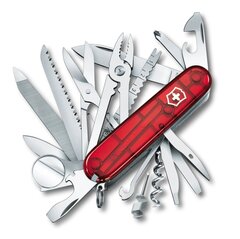 Фото Нож перочинный Victorinox SWISS CHAMP 91мм полупрозрачный красный