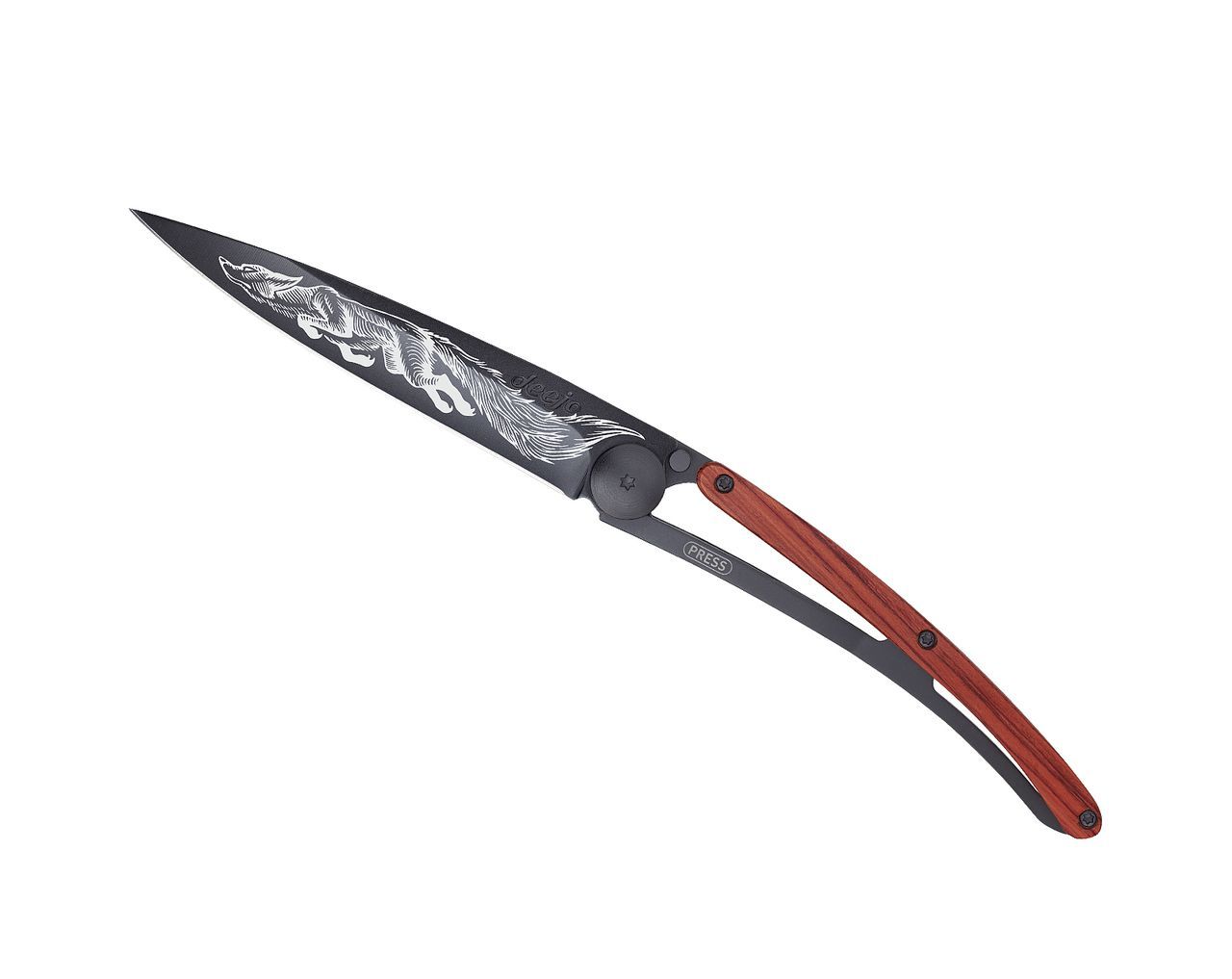 Складной нож Deejo Black Fox 37g, Coral Wood - фото 2