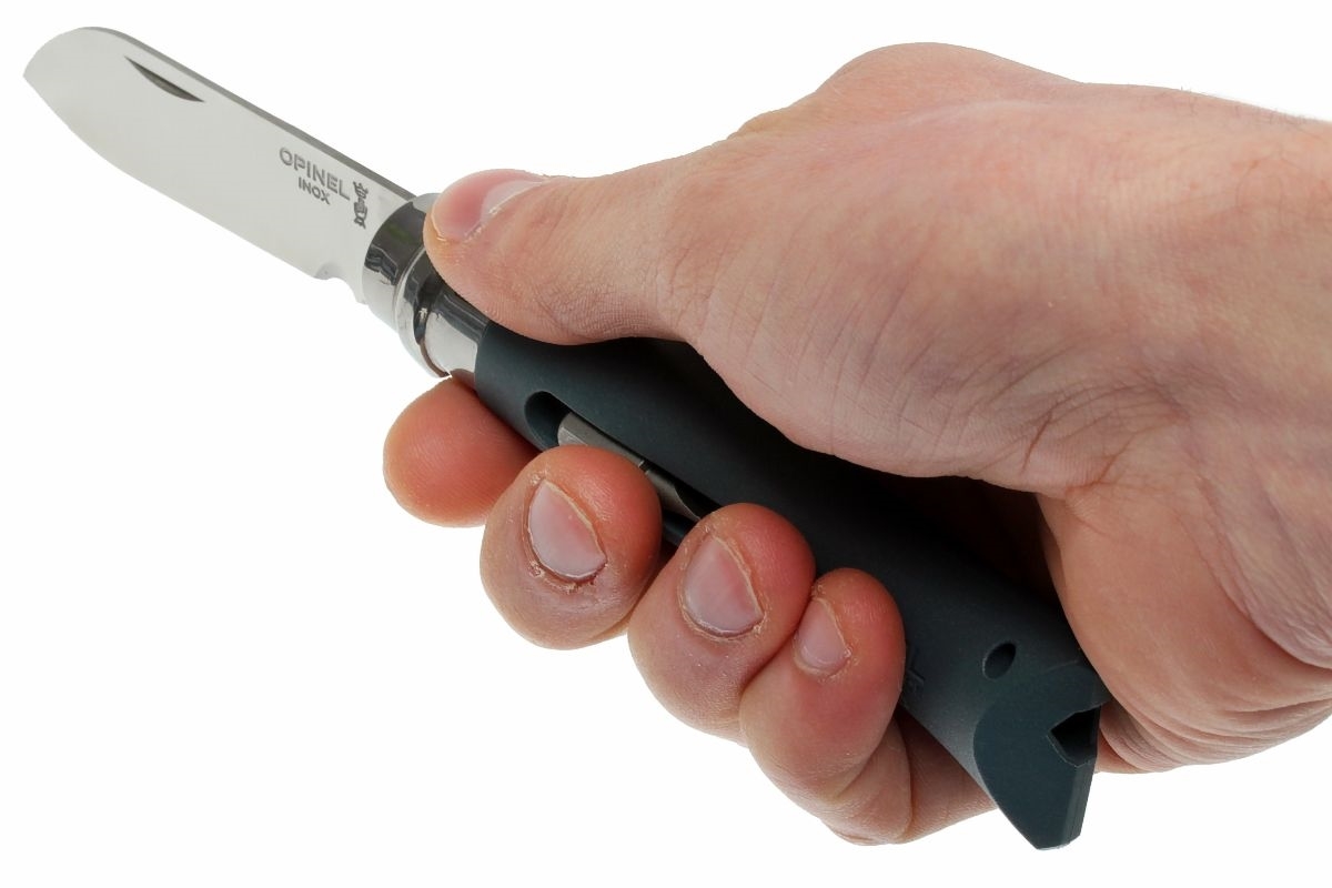 Нож складной Opinel №9 VRI DIY Grey, сталь Sandvik 12C27, рукоять термопластик, серый, 001792 - фото 10