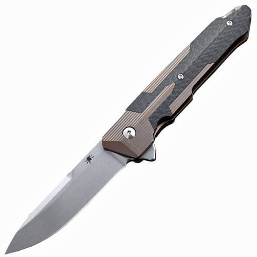 Складной нож Spartan Blades Kranos, сталь CPM-S35VN, рукоять бронзовый титан/черный Carbon fiber