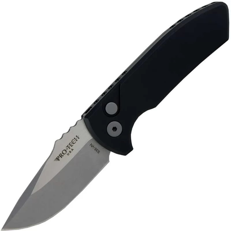 Автоматический складной нож Pro-Tech SBR, клинок Stonewash, сталь S35VN, рукоять алюминий - фото 1