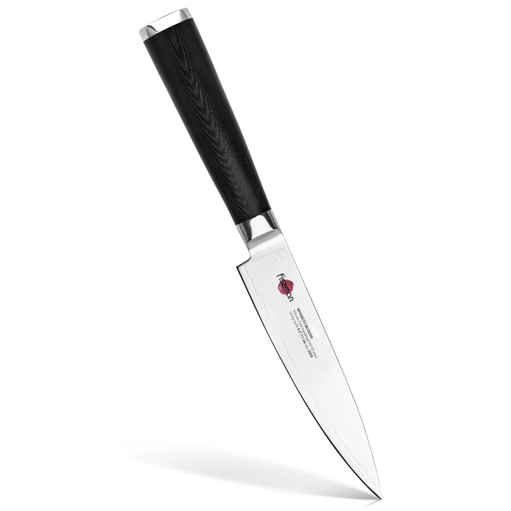 Нож кухонный Fissman универсальный Kensei Musashi 11см, сталь DAMASCUS