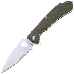 Фото Складной нож Daggerr Resident Olive SW Serrated, сталь 8Cr14MoV, рукоять FRN
