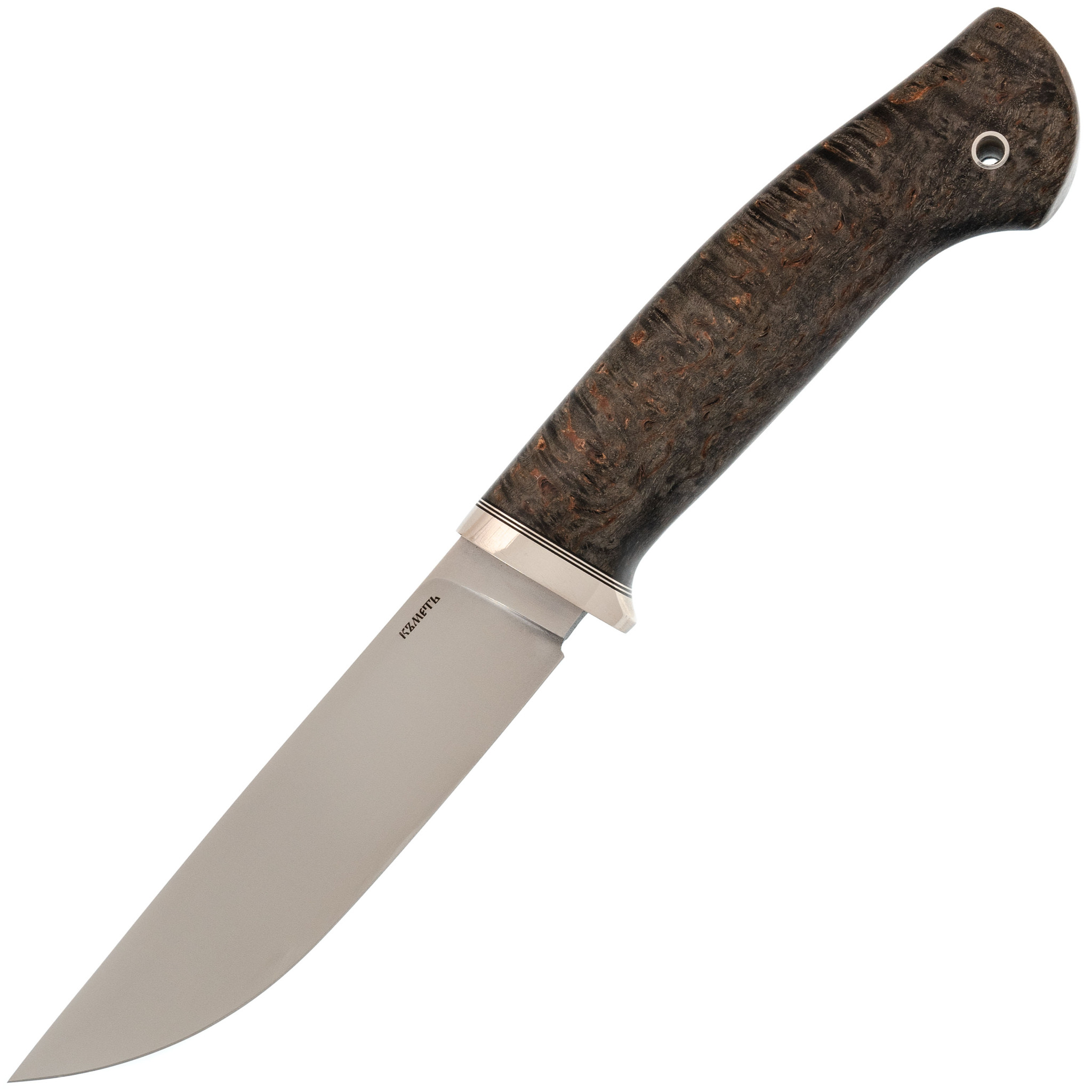 Нож Клык, сталь M398, карельская береза, темная нож кухонный универсал 1 х12мф карельская береза мельхиор