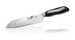 Фото Нож Сантоку Tojiro Flash, FF-SA181, сталь VG-10, чёрный, в картонной коробке