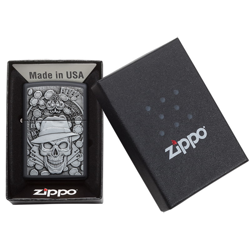 Зажигалка ZIPPO Classic с покрытием Black Matte, латунь/сталь, чёрная, матовая, 36x12x56 мм - фото 7