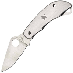 Фото Нож складной + серрейтор ClipiTool with Serrated Blade Spyderco 176P&S, сталь 8Cr13MoV Satin Plain, рукоять нержавеющая сталь