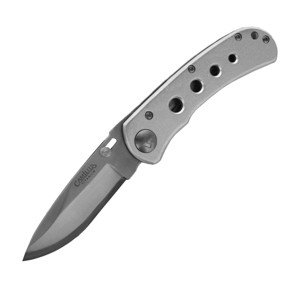 Нож складной со сменным лезвием клинка Camillus TigerSharp®, сталь 420J2, рукоять 6061 T-6 Aluminium, серый