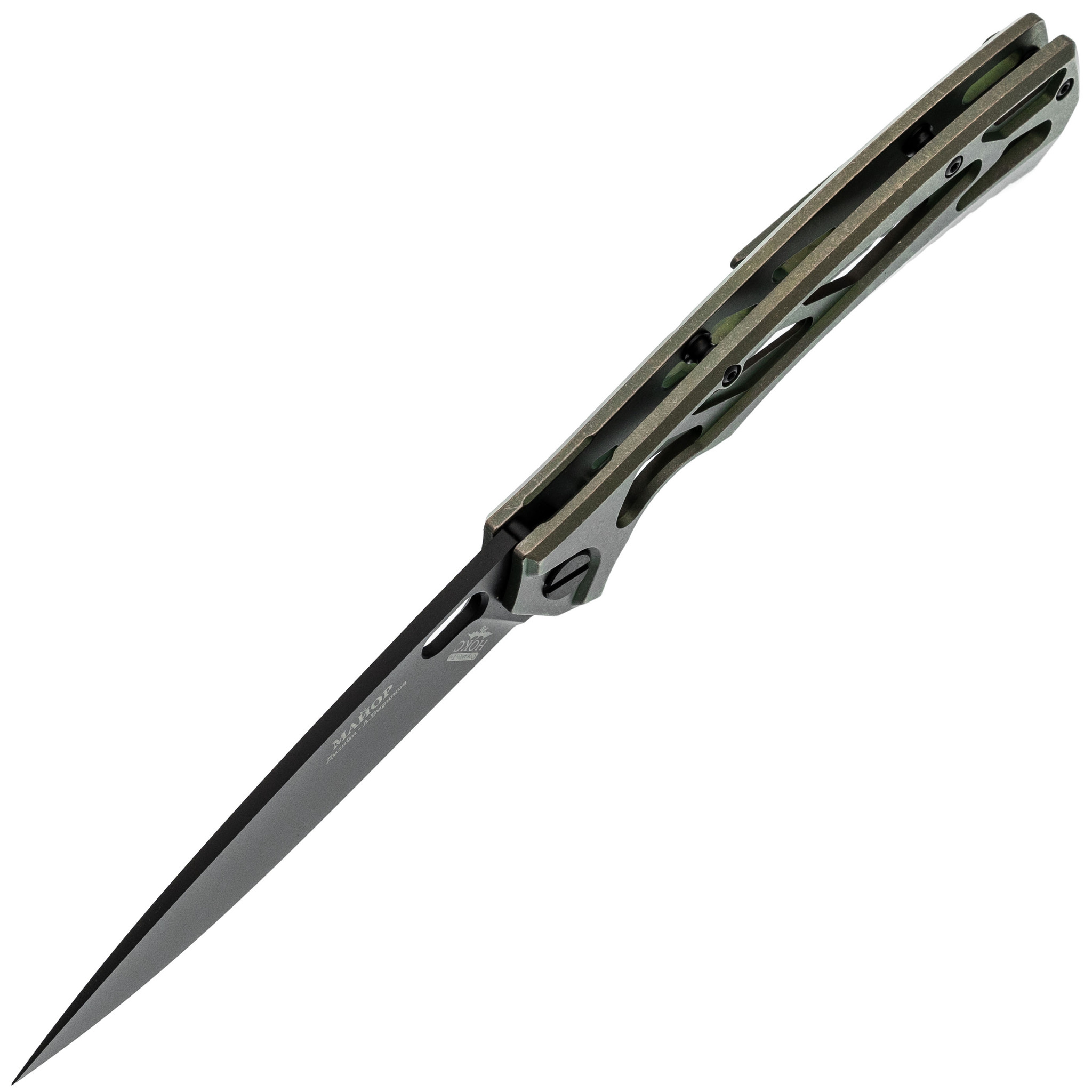 Складной нож Майор, сталь М390, рукоять титан - фото 2