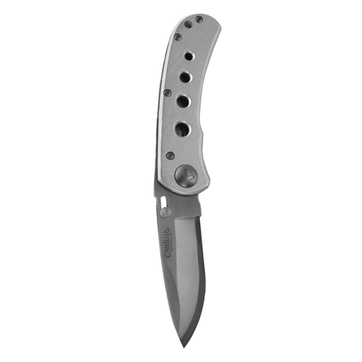 Нож складной со сменным лезвием клинка Camillus TigerSharp®, сталь 420J2, рукоять 6061 T-6 Aluminium, серый от Ножиков