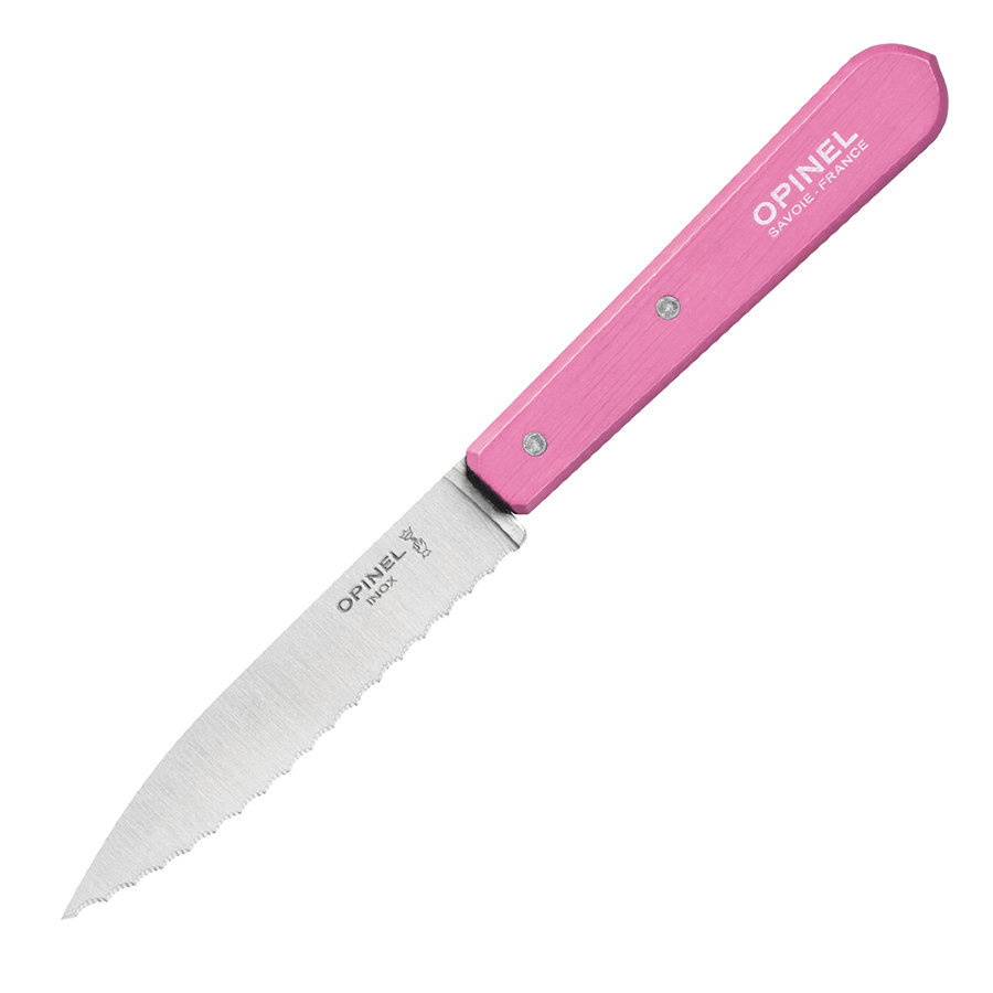 Нож столовый Opinel №113, деревянная рукоять, блистер, нержавеющая сталь, розовый