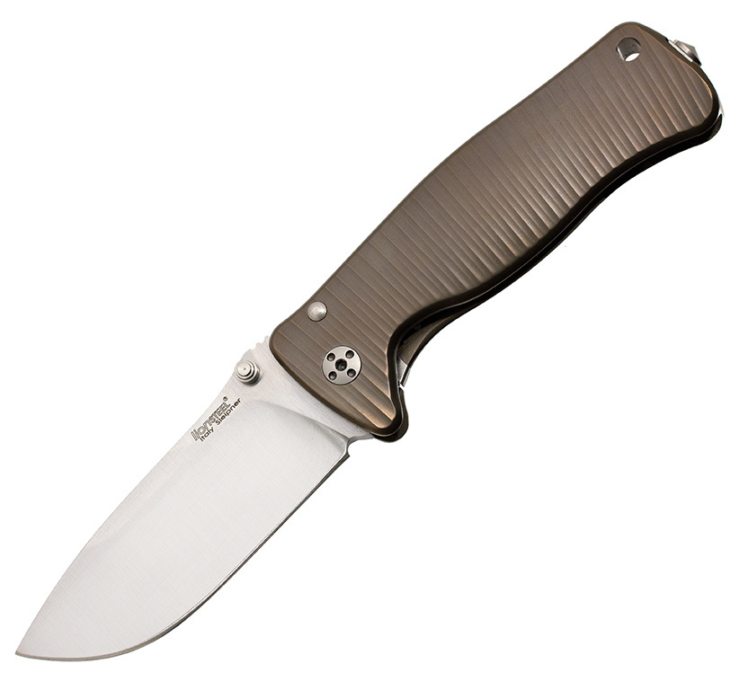 Нож складной LionSteel SR2 B (BRONZE) Mini, сталь Uddeholm Sleipner® Satin, рукоять титан по технологии Solid®, бронзовый