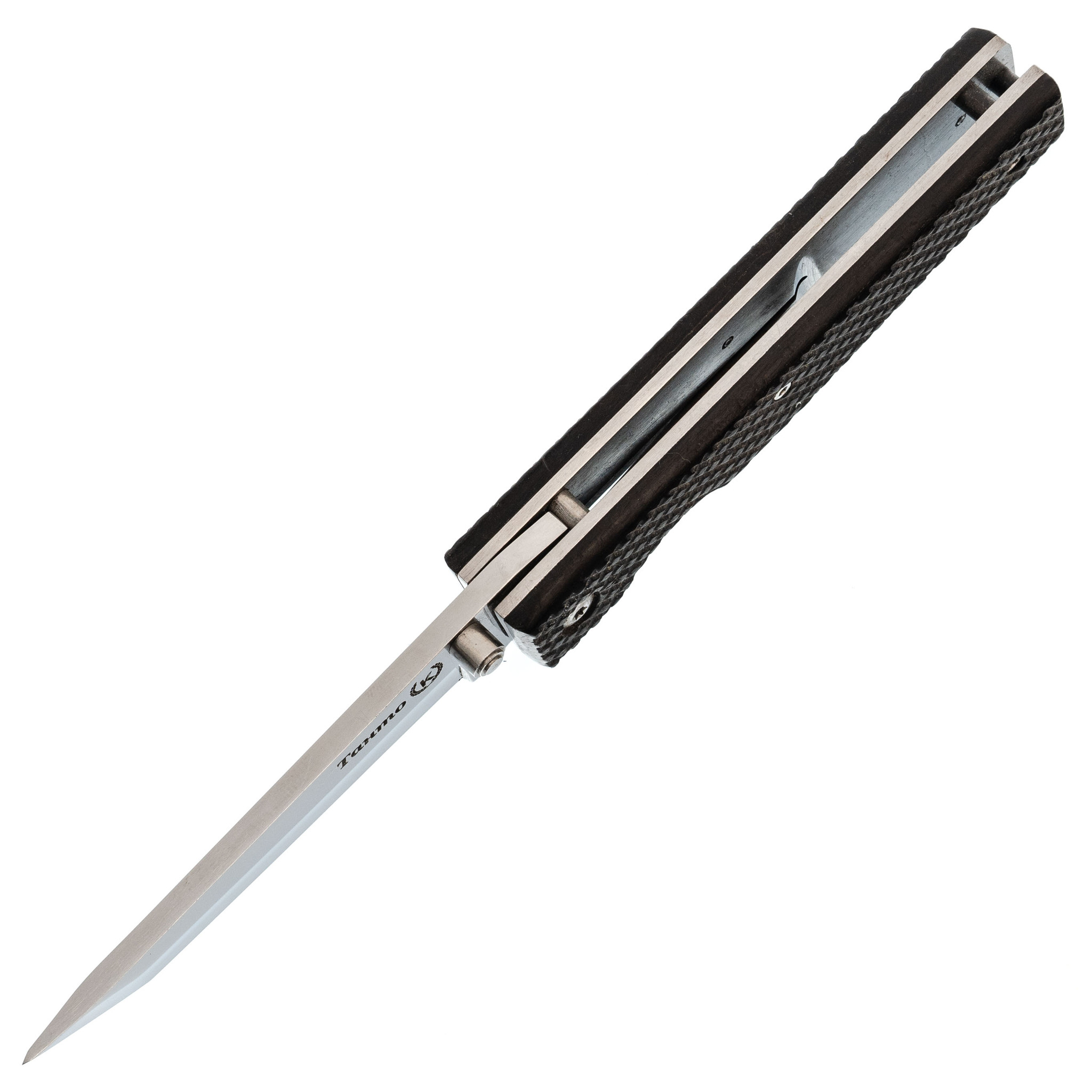 фото Складной нож танто, сталь x50crmov15, рукоять резной граб, кизляр