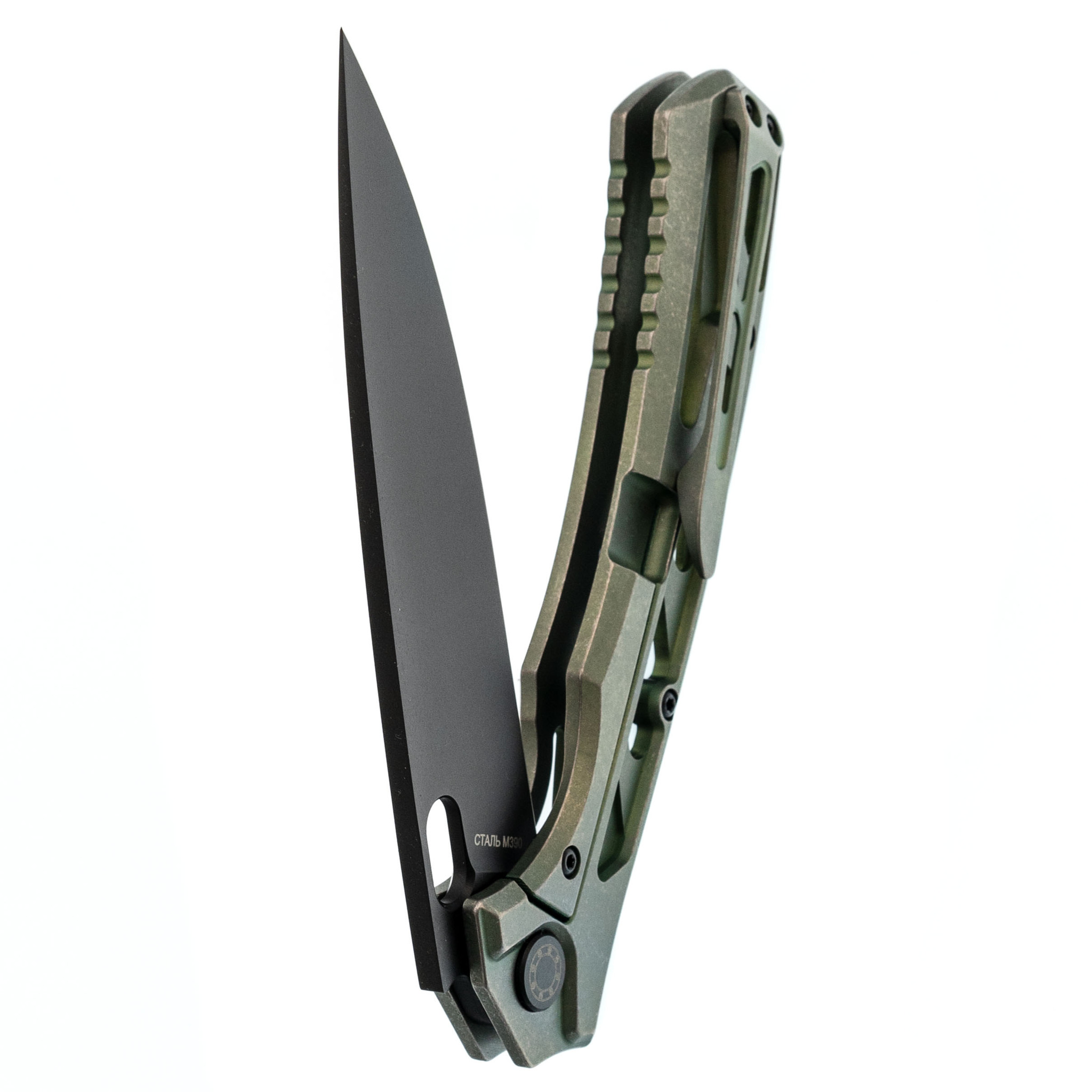 Складной нож Майор, сталь М390, рукоять титан - фото 5