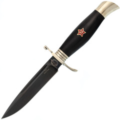 Фото Нож Финка НКВД Звезда, сталь У-10, граб