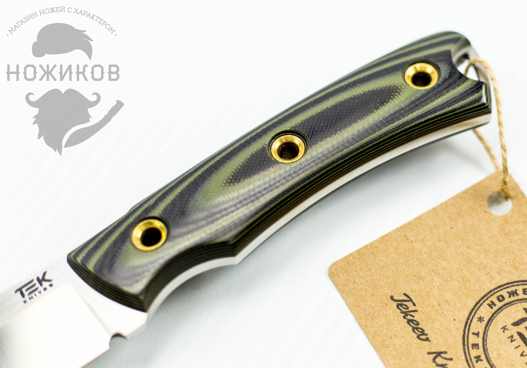 Туристический нож Shark Green, сталь M390 от Ножиков