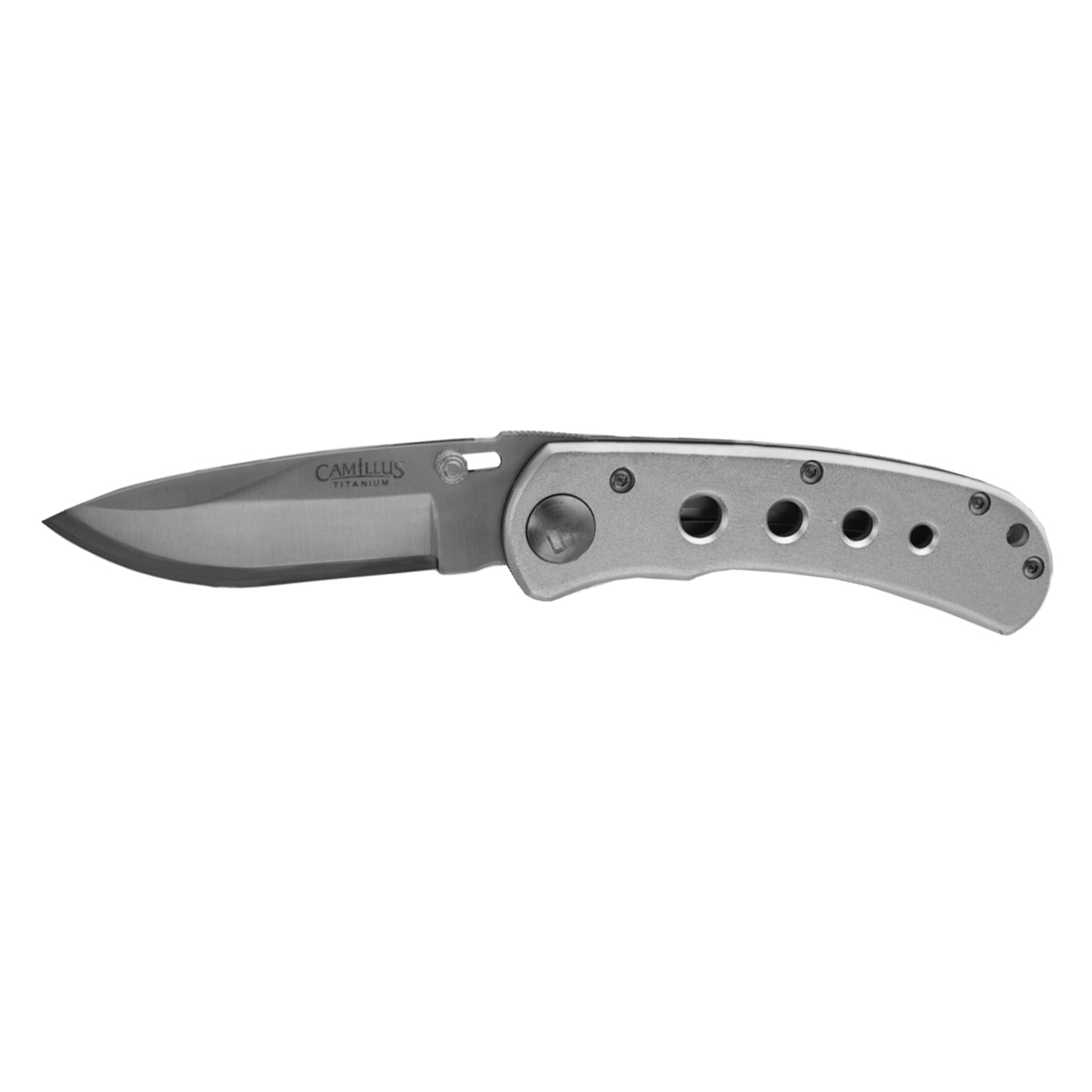 Нож складной со сменным лезвием клинка Camillus TigerSharp®, сталь 420J2, рукоять 6061 T-6 Aluminium, серый от Ножиков