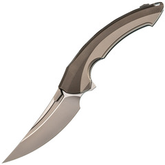 Фото Складной нож Rike Knife Lamella Grey, сталь M390, рукоять титан