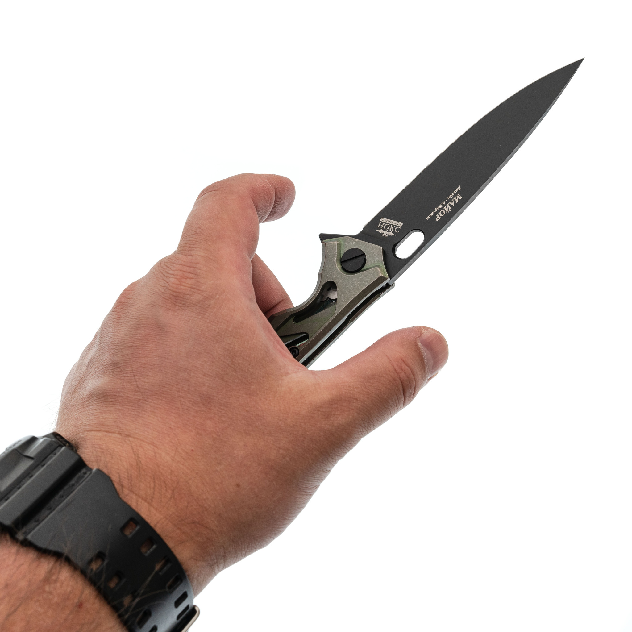Складной нож Майор, сталь М390, рукоять титан - фото 7