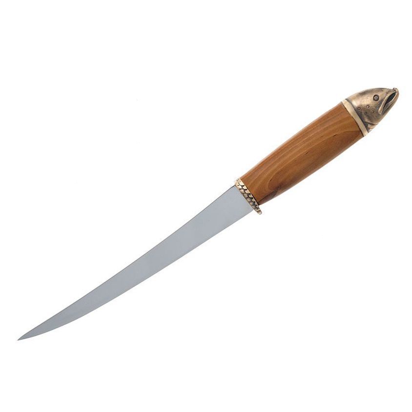 Нож филейный Marttiini Salmon, сталь X46Cr13, рукоять карельская береза от Ножиков