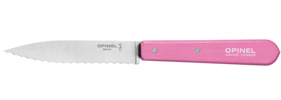 Нож столовый Opinel №113, деревянная рукоять, блистер, нержавеющая сталь, розовый от Ножиков
