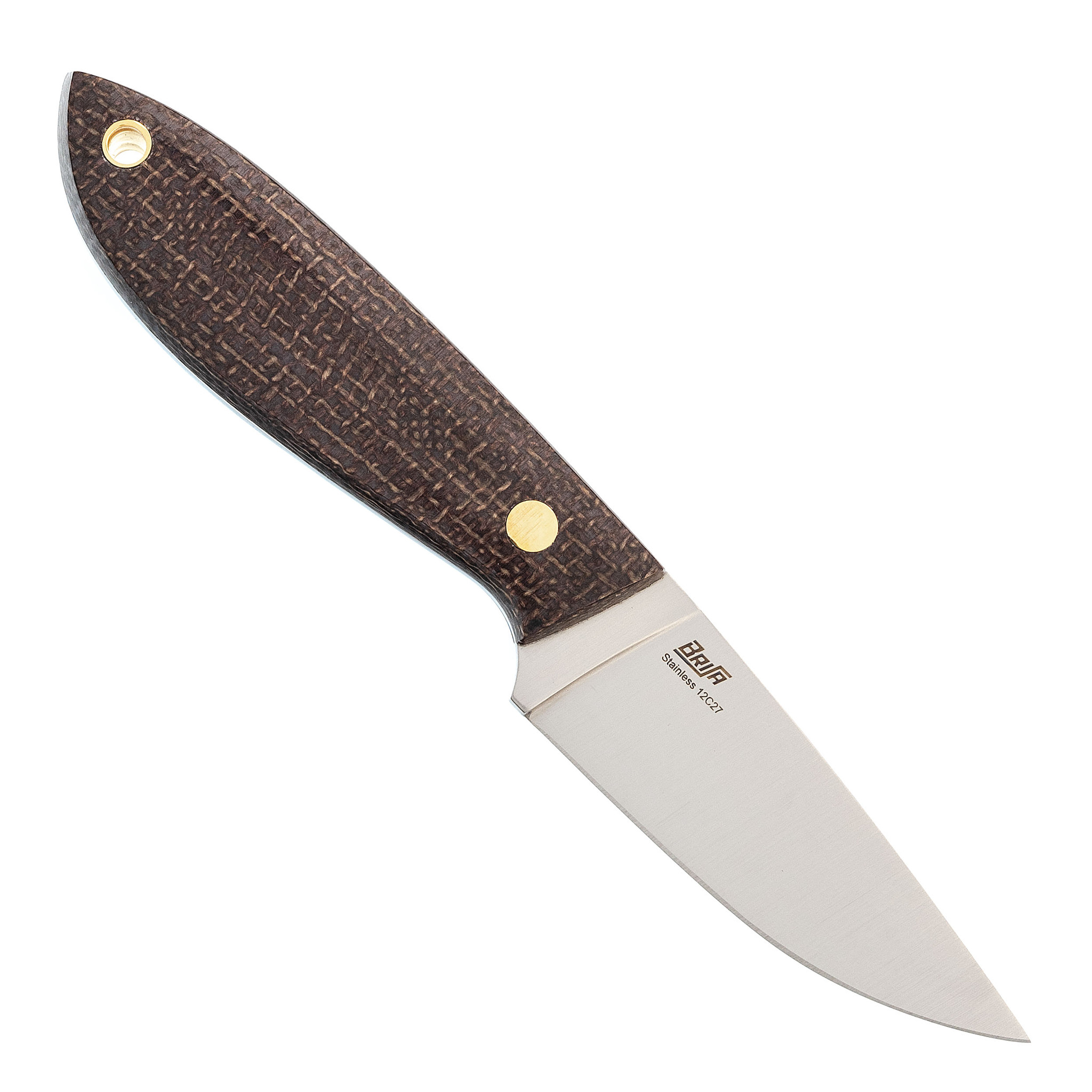 Нож Enzo Bobtail 80 Bison Micarta, сталь 12C27 - фото 3
