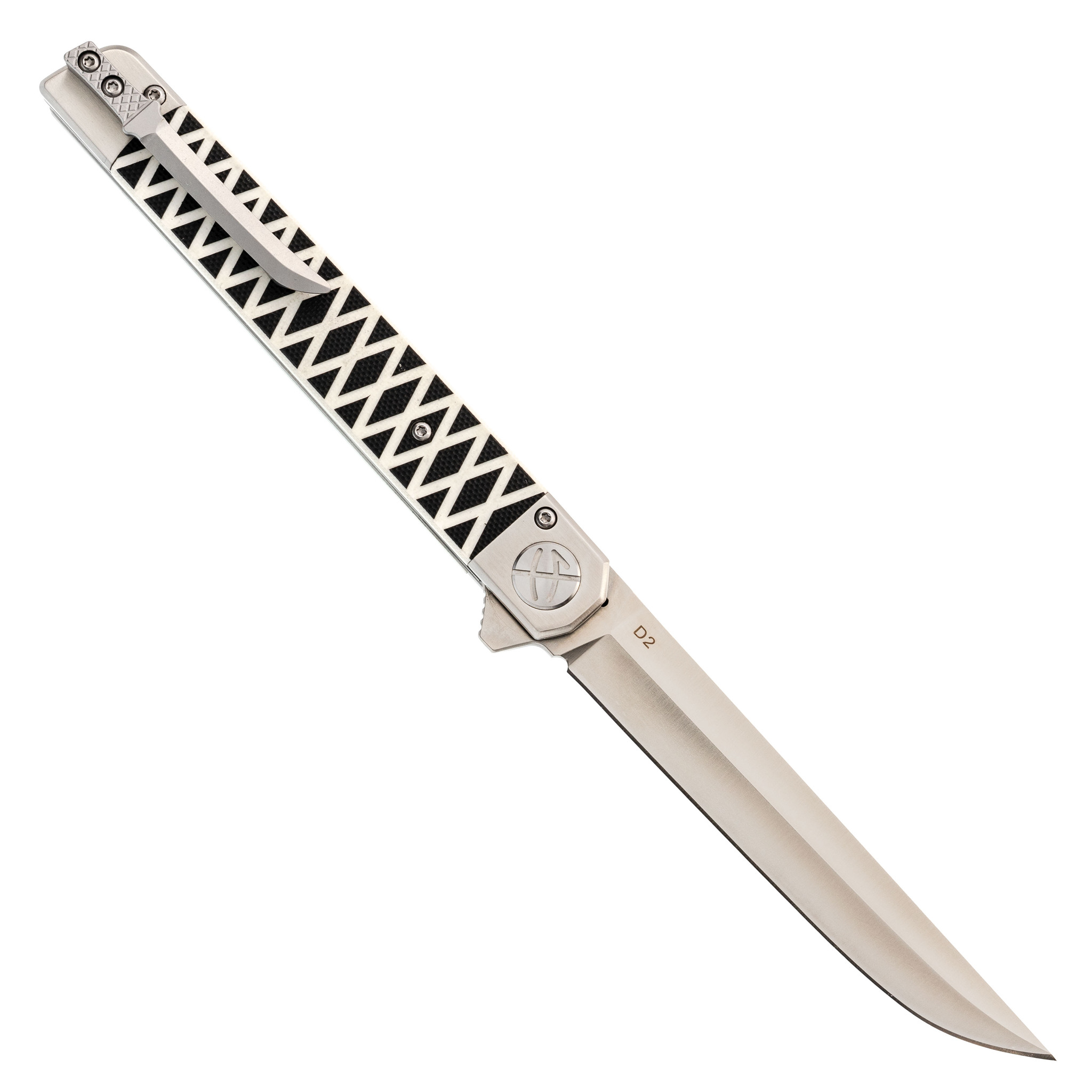 Складной нож Сегун 1, сталь D2, рукоять G10/сталь - фото 3