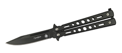 Фото Нож-бабочка (балисонг) Грифон, сталь 420, рукоять черный металл