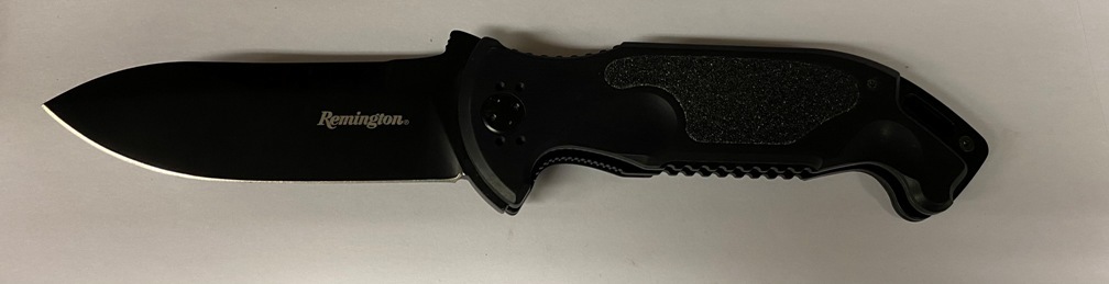 Складной нож Remington Браво II RM\895CD TF, сталь 440C тефлон, рукоять алюминий, черный нож с фиксированным клинком remington зулу i zulu rm 895fd dlc сталь bohler n690 dlc рукоять алюминий