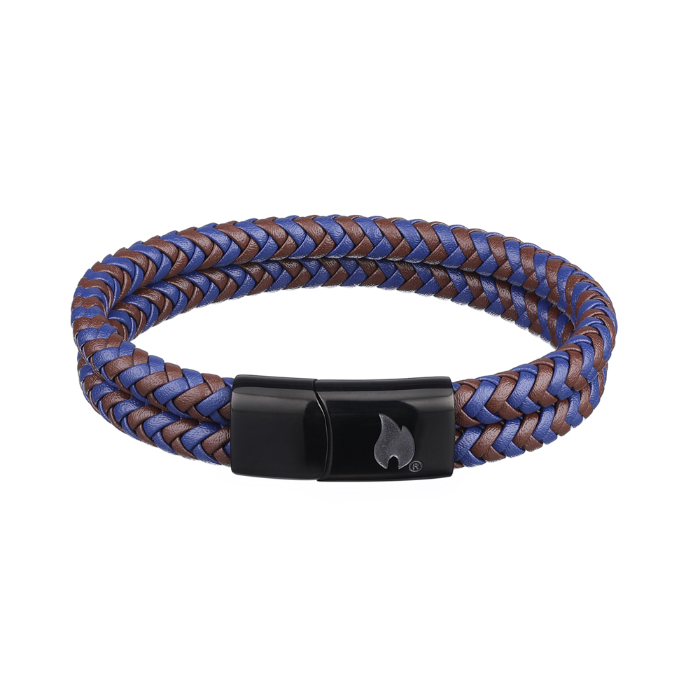 Браслет Zippo Braided Leather Bracelet (22 см) - фото 1