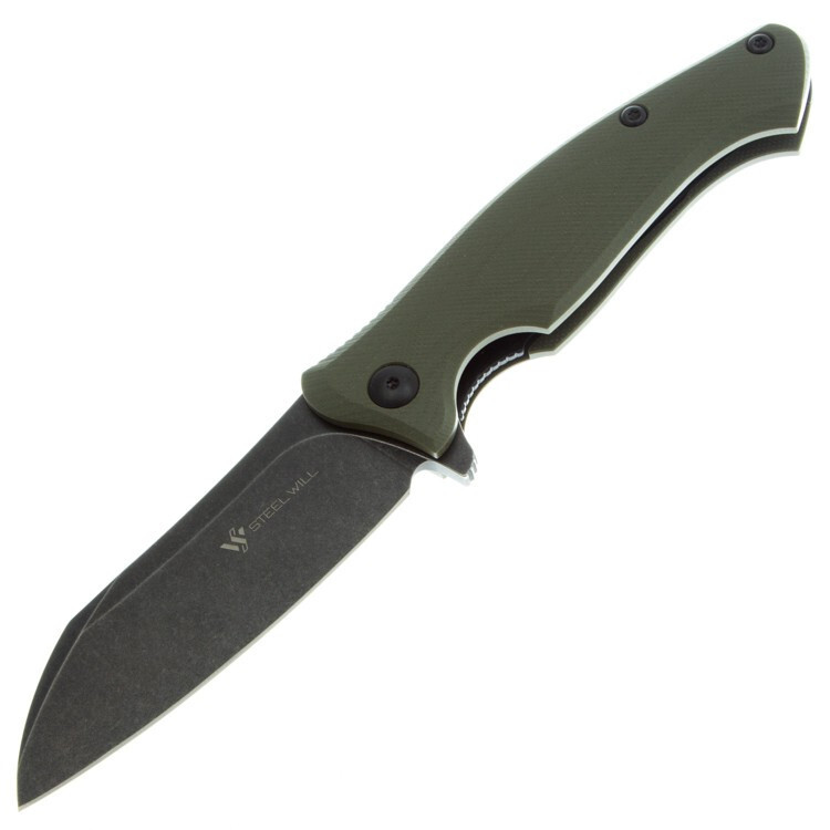 Складной нож Nutcracker Steel Will F24-33, сталь N690, рукоять G10, оливковый складной нож cutjack mini steel will c22m 1bk сталь d2