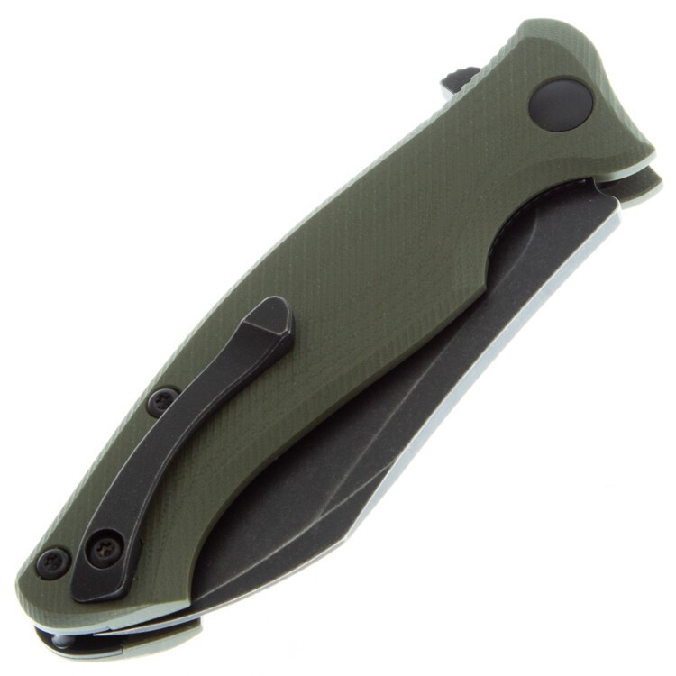 Складной нож Nutcracker Steel Will F24-33, сталь N690, рукоять G10, оливковый - фото 4
