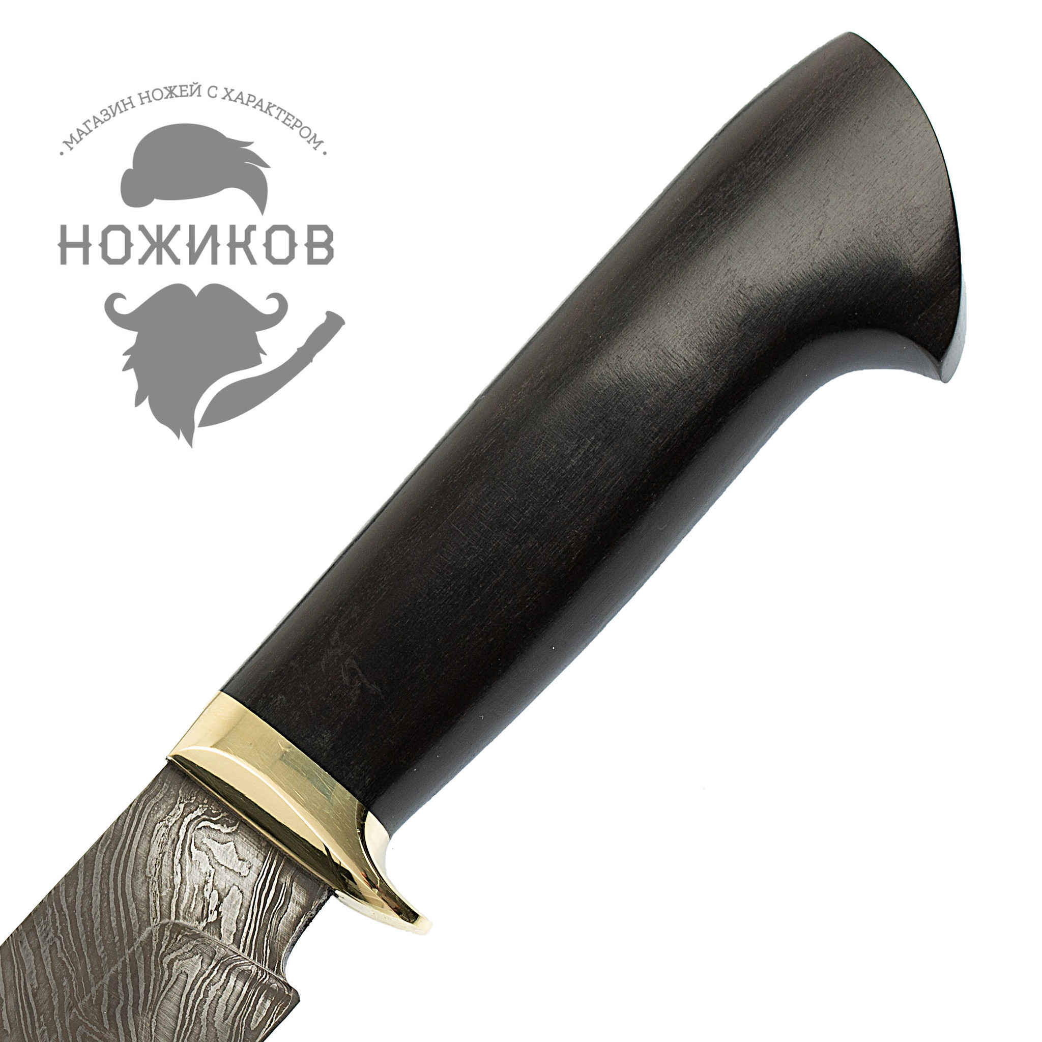 Нож Леший-2, дамасская сталь, граб - фото 3