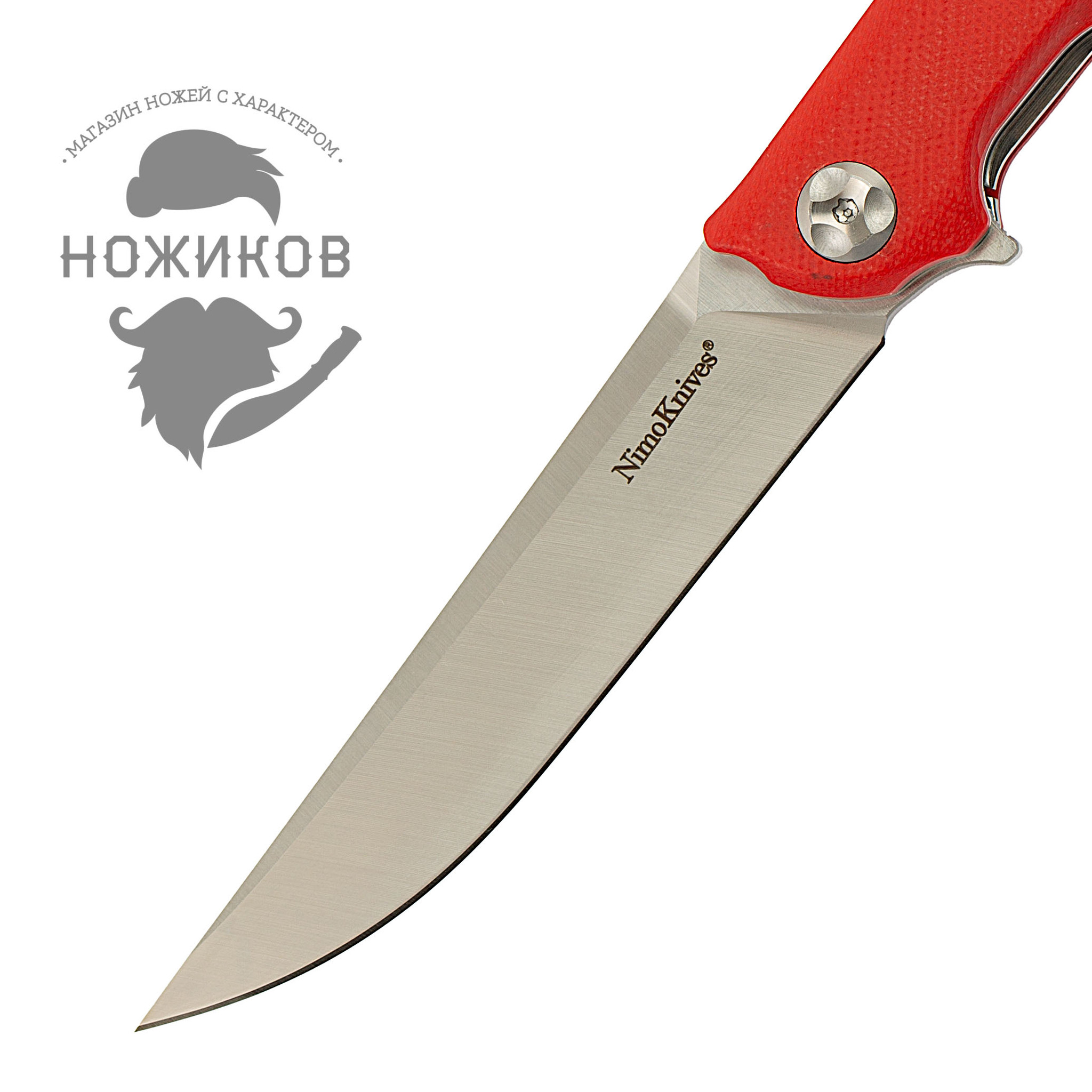 Складной нож Nimo Runenes, сталь 9Cr18MoV, красный - фото 2