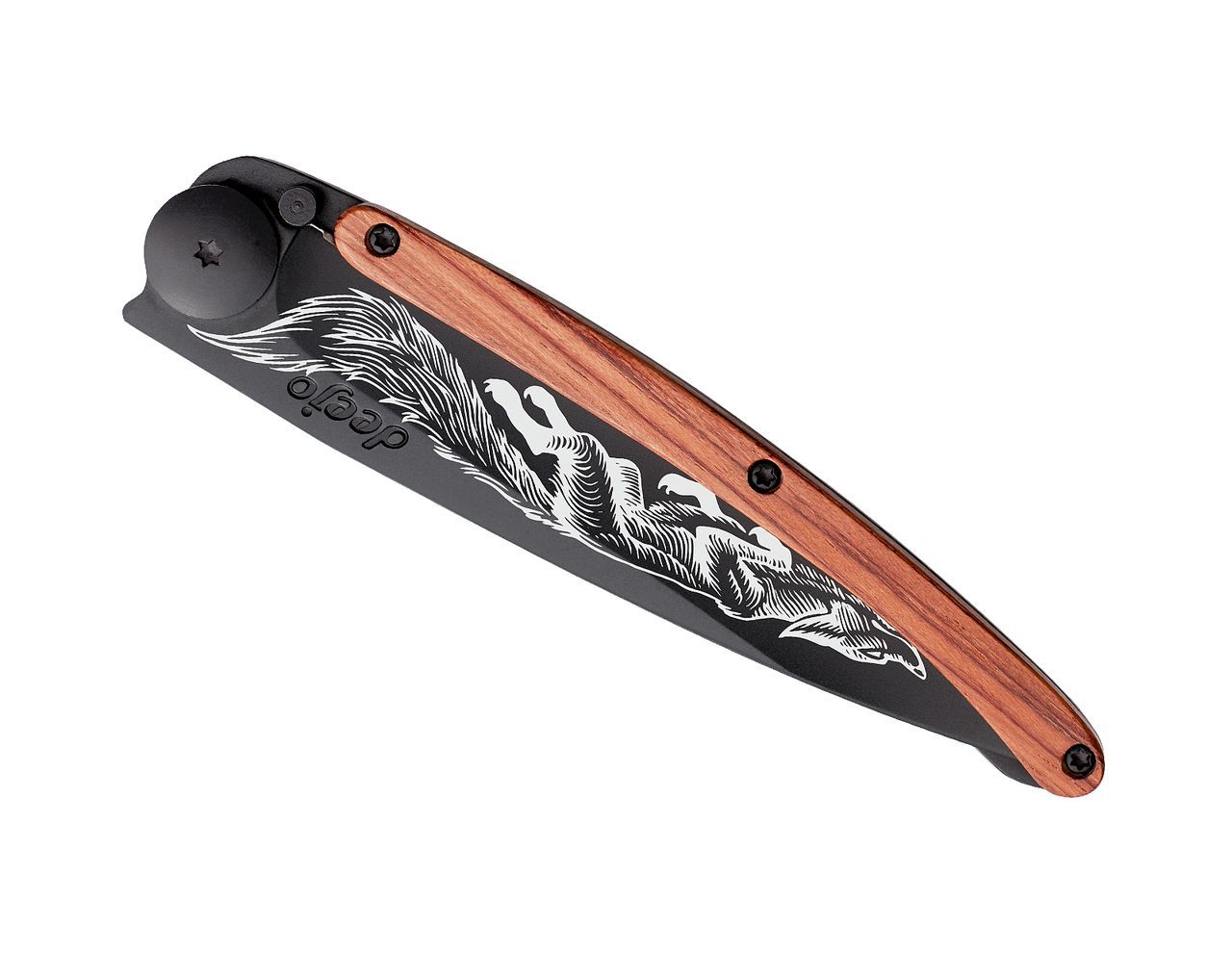 фото Складной нож deejo black fox 37g, coral wood